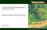 OUR LAND – OUR WEALTH, OUR FUTURE, IN OUR HANDS THE STRATEGIC INVESTMENT PROGRAM (SIP) Monitoring and Evaluation Plan 24-26 July 2006 Midrand, South Africa.