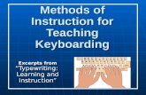 Methods of Instruction for Teaching Keyboarding Excerpts from “Typewriting: Learning and Instruction”