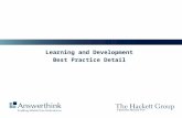 Learning and Development Best Practice Detail. 2 Answerthink Overview | June 30, 2003 2 Objectives and Expectations  Examine current process efficiency,