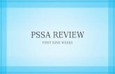 PSSA REVIEW FIRST NINE WEEKS. 1. What is the standard form of seven hundred thirty thousand, four hundred eighty-two? A. 73,482 B. 700,482 C. 703,482.