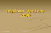 October 2009 Oregon Department of Education 1 Diploma Options 2009.