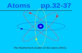 1 Atoms pp.32-37 The Rutherford model of the atom (1911)
