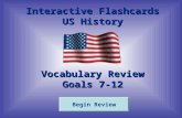 Interactive Flashcards US History Vocabulary Review Goals 7-12 Begin Review.