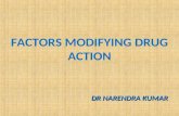 FACTORS MODIFYING DRUG ACTION DR NARENDRA KUMAR DR NARENDRA KUMAR.
