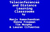Visual Aids for Teleconferences and Distance Learning Classrooms by Manju Ramachandran Donna Freeman Tim Murphy & Lauren Cifuentes.