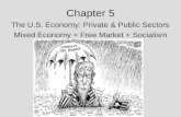 Chapter 5 The U.S. Economy: Private & Public Sectors Mixed Economy = Free Market + Socialism.