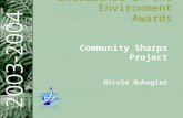 Sustainable Design, Planning & Building Award Excellence in the Environment Awards Community Sharps Project Nicole Buhagiar.