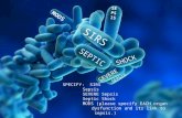 SIRS SEPTIC SHOCK SEVERE SEPSIS MODS SPECIFY: SIRS Sepsis SEVERE Sepsis Septic Shock MODS (please specify EACH organ dysfunction and its link to sepsis.)