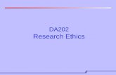 DA202 Research Ethics. SCIENCE IS A COMMUNITY BASED ON TRUST.