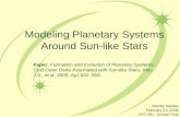 Modeling Planetary Systems Around Sun-like Stars Paper: Formation and Evolution of Planetary Systems: Cold Outer Disks Associated with Sun-like Stars,