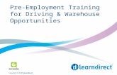 Pre-Employment Training for Driving & Warehouse Opportunities.