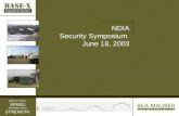 NDIA Security Symposium June 18, 2003 DEPLOY WITH SPEED. PROTECT WITH STRENGTH.