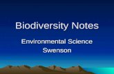 Biodiversity Notes Environmental Science Swenson.