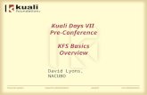 Kuali Days VII Pre-Conference KFS Basics Overview David Lyons, NACUBO.
