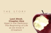 Last Week Chapter One Hope in the Darkness: The Beginning of Life as we know it (Creation)