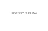 HISTORY of CHINA. Dynasties Zhou Qin (Shi Huangdi) Han ** Tang & Song Yuan (Mongols) Ming Qing (Manchus) Shi Huandi (First Emperor)
