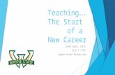 Teaching…. The Start of a New Career Janet Haas, Ed.D. M.A.T./CTE Wayne State University.