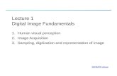 Lecture 1 Digital Image Fundamentals 1.Human visual perception 2.Image Acquisition 3.Sampling, digitization and representation of image DIP&PR show.