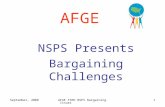 September, 2008AFGE FSED NSPS Bargaining Issues 1 AFGE NSPS Presents Bargaining Challenges.