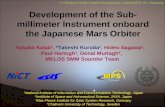 1 st Moscow Solar System Symposium, 14/10/2010, IKI, Moscow Development of the Sub- millimeter Instrument onboard the Japanese Mars Orbiter Yasuko Kasai.