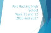 Port Hacking High School Years 11 and 12 2016 and 2017.