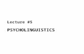 PSYCHOLINGUISTICS Lecture #5. Psycholinguistics It depicts some of the successive points in parsing a sentence like “the teacher bores the student. We.
