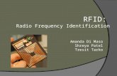 RFID: Radio Frequency Identification Amanda Di Maso Shreya Patel Tresit Tarko.