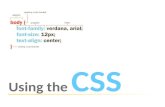 Using the CSS. What is CSS? CSS is a language that’s used to define the formatting applied to a Website, including colors, background images, typefaces.