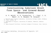 Constraining Substorm Onset from Space- and Ground-Based Observations Department of Space & Climate Physics Mullard Space Science Laboratory A. P. Walsh.