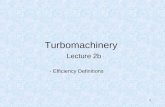1 Turbomachinery Lecture 2b - Efficiency Definitions.