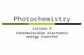 Photochemistry Lecture 5 Intermolecular electronic energy transfer.