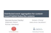 DISTRIBUTED EVENT AGGREGATION FOR CONTENT-BASED PUBLISH/SUBSCRIBE SYSTEMS Navneet Kumar Pandey 1 Stéphane Weiss 1 Roman Vitenberg 1 Kaiwen Zhang 2 Hans-Arno.