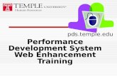 Performance Development System Web Enhancement Training pds.temple.edu.