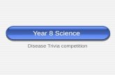 Year 8 Science Disease Trivia competition. Round 1 Catch us if you can!!