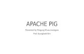APACHE PIG Presented by Priagung Khusumanegara Prof. Kyungbaek Kim.