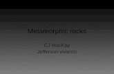 Metamorphic rocks CJ MacKay Jefferson vivanco. Metamorphism The process of forming metamorphic rocks within the lithosphere, making the rocks more dense.