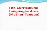 The Curriculum: Languages Area (Mother Tongue) Felicitas E. Pado, PhD.