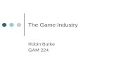 The Game Industry Robin Burke GAM 224. Outline The Game Industry Structure Process Problems.