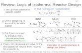 L6-1 Slides courtesy of Prof M L Kraft, Chemical & Biomolecular Engr Dept, University of Illinois at Urbana-Champaign. Review: Logic of Isothermal Reactor.
