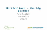 Horticulture – the big picture Max Foster Economist ABARES.