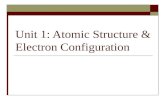 Unit 1: Atomic Structure & Electron Configuration.
