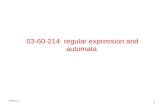 Jianguo Lu 1 03-60-214: regular expression and automata.