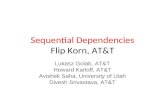 Sequential Dependencies Flip Korn, AT&T Lukasz Golab, AT&T Howard Karloff, AT&T Avishek Saha, University of Utah Divesh Srivastava, AT&T.
