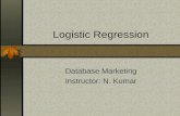 Logistic Regression Database Marketing Instructor: N. Kumar.