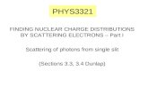 PHYS3321 FINDING NUCLEAR CHARGE DISTRIBUTIONS BY SCATTERING ELECTRONS – Part I Scattering of photons from single slit (Sections 3.3, 3.4 Dunlap)