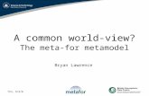 TCH, 9/9/8 A common world-view? The meta-for metamodel Bryan Lawrence.