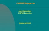 CASPUR Storage Lab Andrei Maslennikov CASPUR Consortium Catania, April 2002.