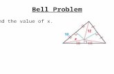 Bell Problem Find the value of x.. 5.3 Use Angle Bisectors of Triangles Standards: 1.Represent situations using algebraic symbols 2.Analyze properties.