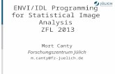 ENVI/IDL Programming for Statistical Image Analysis ZFL 2013 Mort Canty Forschungszentrum Jülich m.canty@fz-juelich.de.