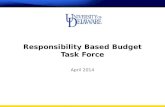 Responsibility Based Budget Task Force April 2014.